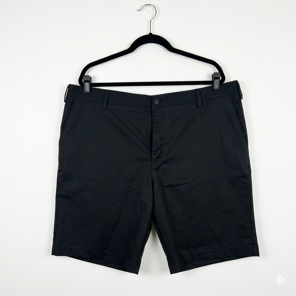 adidas Men's Climalite Black Flat Front Golf Shorts 40
